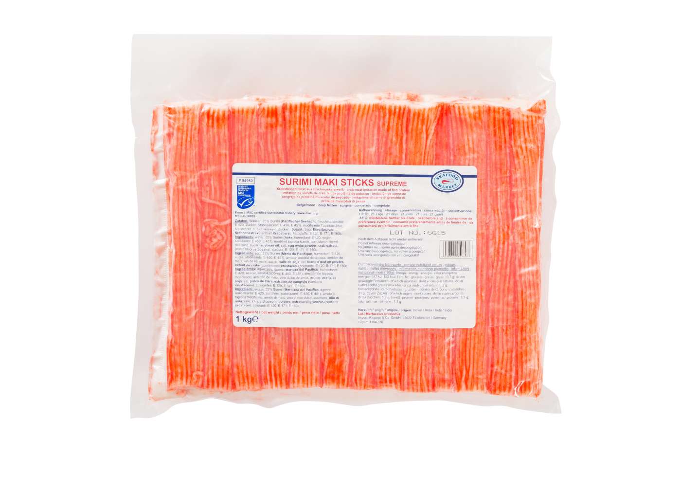 Surimi Maki Sticks Supreme Surimi Frozen Products Kagerer And Co Gmbh